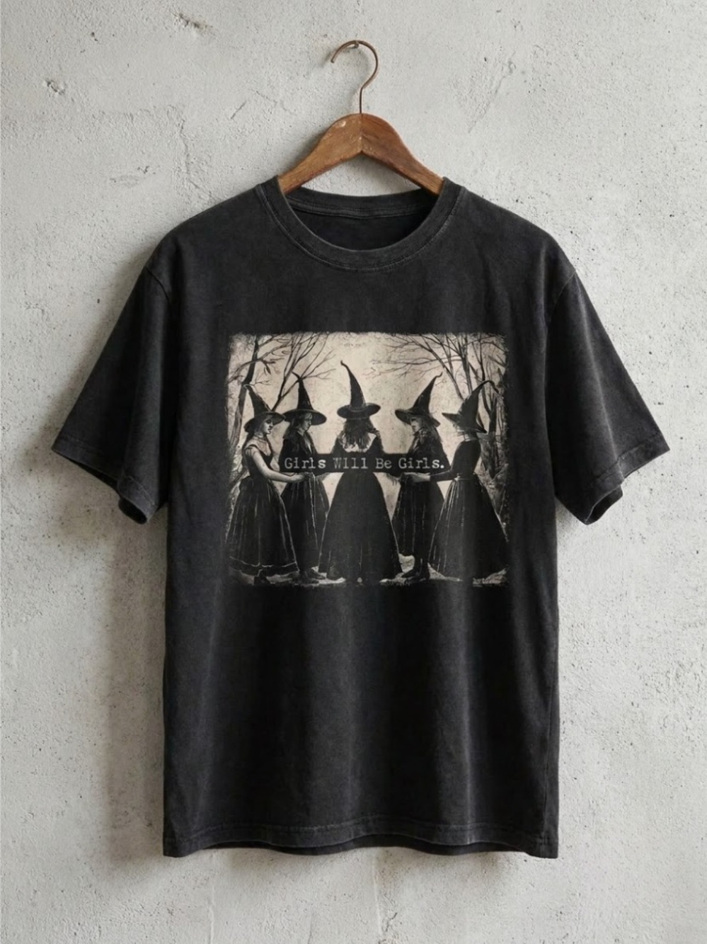 Girls Will Be Girls Witch Shirt, Funny Halloween Witch Shirt - Picture 3 of 4